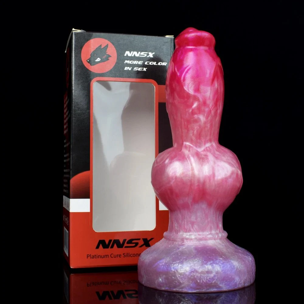 Big Dog Knot Pink Color Anal Plug with Suction Cup Men Women Animal Fantasy Dildo Push Prostate Sexy Adult for Women Men