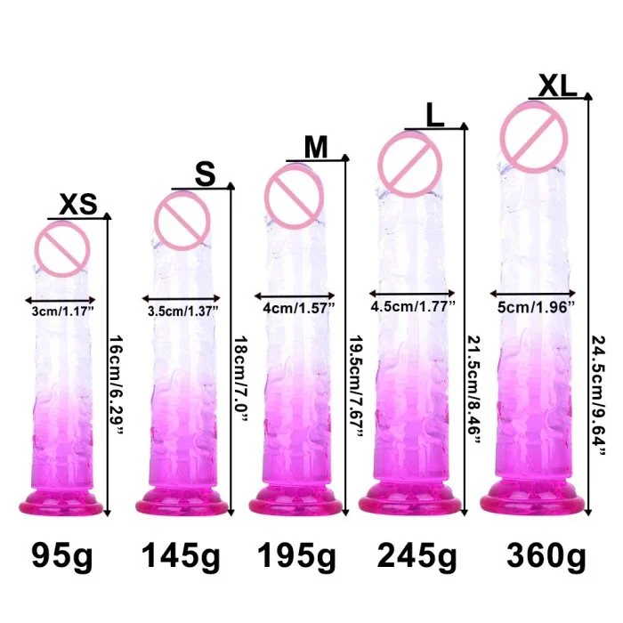 Cheap Soft Jelly Dildo for LGBT Vaginal Anal Stimulation Sex Toys