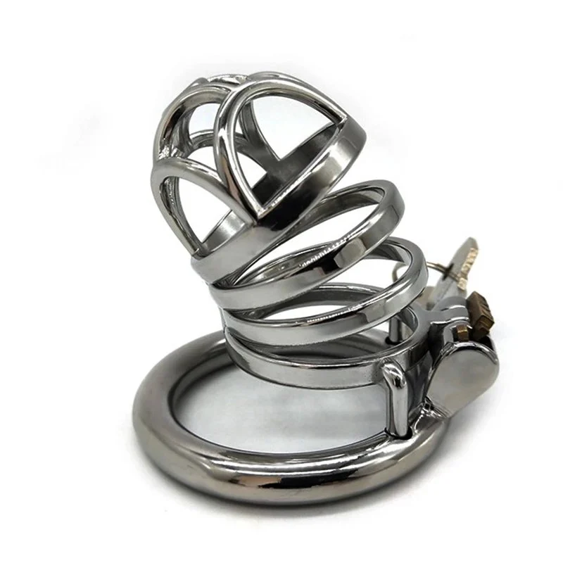 6.6cm Man Chastity Lock Penis in Cage with Key Male Chastity Device Metal Chastity Cage