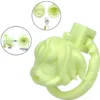 Cartoon Style ABS Resin Male Chastity Cock Cage, Adjustable Snap Rings 40 to 60mm, Cute Design Adult Toy for Men