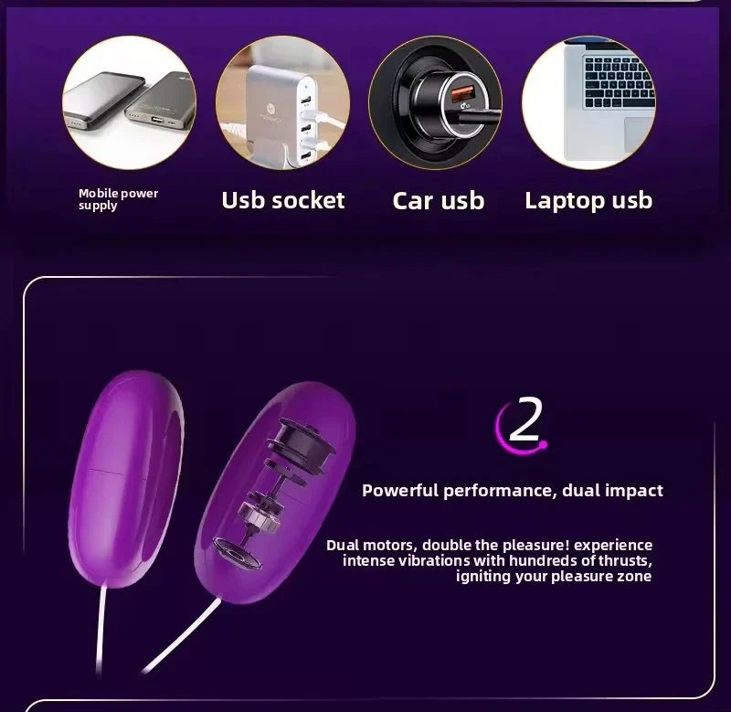 Mini Vibrating Egg Tongue Licking USB Charging G-spot Vibrating Female Masturbation Adult Toy
