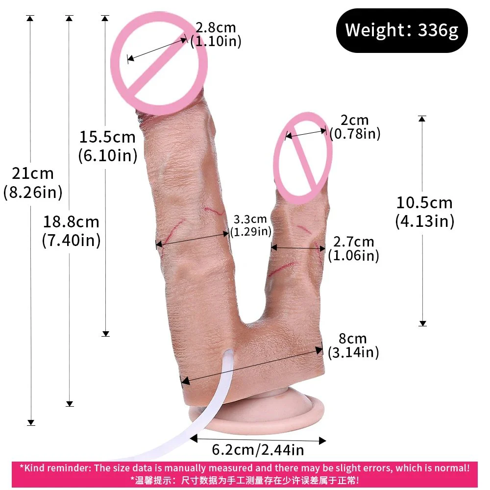 Realistic Double Ejaculating Dildo Silicone Squirting Penis G-Spot Stimulate Sex Toys for Women Men Sucker Anal PLug