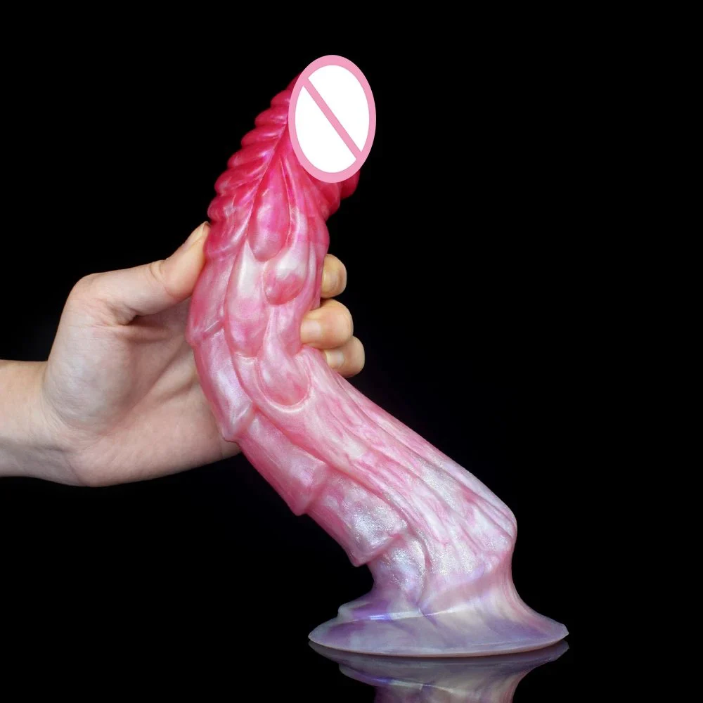Realistic Fantasy Soft Huge Dildo Imitated Scaly Animal Sex Toy Rubber Dildo for Women Men