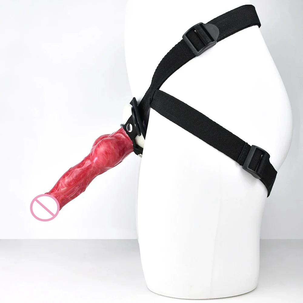 Realistic Huge Strap on Wearable Dildo Silicone Penis Toy Dildo With Belt Big Rubber Penis Realistic Artificial Penis