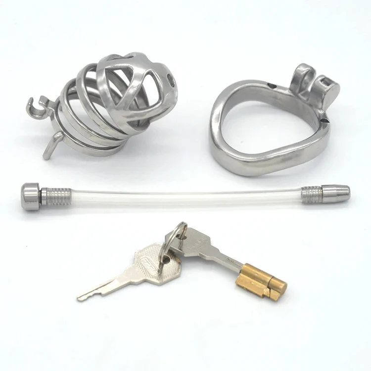 Male Chastity Cage With Stealth Lock Horse Eye Urethral Catheter Dilator Penis Plug Urethra Catheter Device 304 Steel Cock Rings
