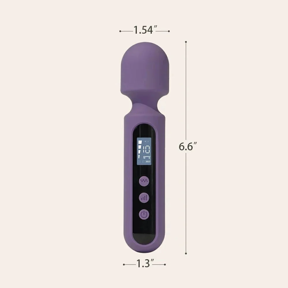 Couple Adult Sex Toy Wand Vibrator Kits Clit G Spot Glans Clitoral Stimulator Vibrating Dildo Massager Vibrator with LCD Display