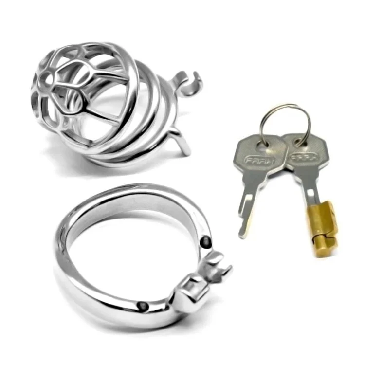 60mm Sm Sex Toys Lock Penis Cage with Keyholder Male Chastity Device Curved Cock Ring Chastity Cage 304 Stainless Steel