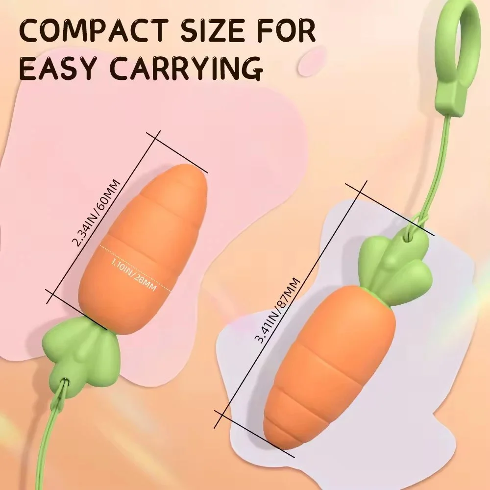 Powerful Mini Women Vibrator Clitoral Stimulation Love Ball Rechargeable Waterproof Carrot-shaped Adult Toy for Couple