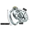 Male Cock Cage Chastity Device Chastity Cage with 4 Active Rings and Curved Ring Adult Sex Toy for Men Exercise