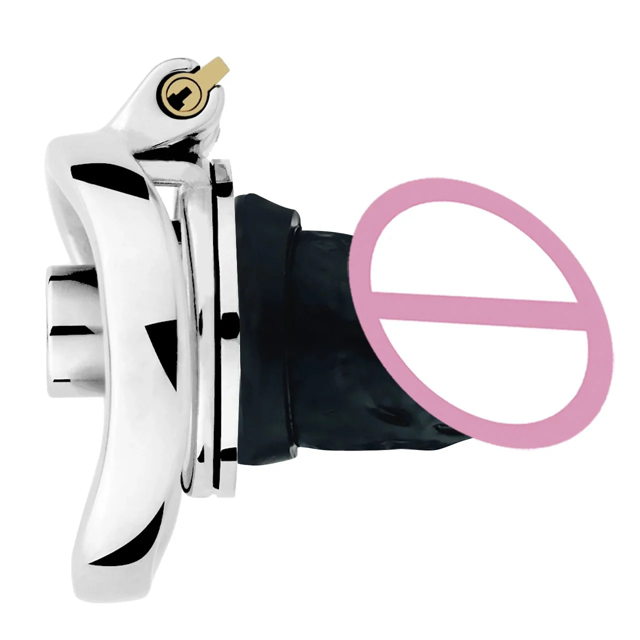 Flat Chastity Cage with Three Active Dildo Head Cock Cage Male Chastity Devices Sissy Product