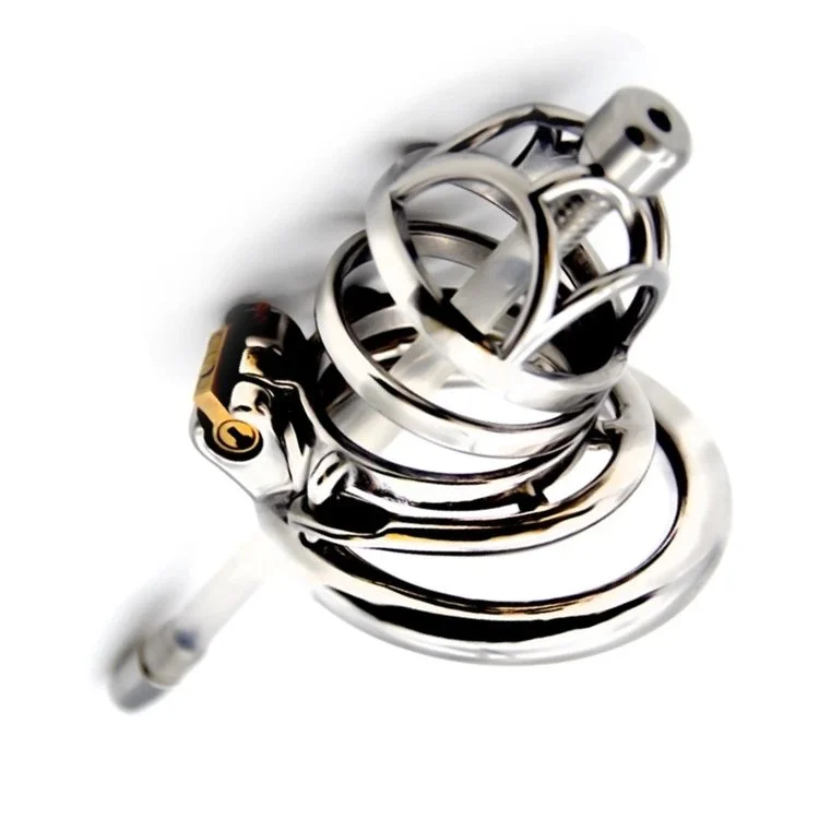 6cm Lock Penis in Cage Cock Cage Chastity Cage with Cock Ring Metal Chastity Device for Male
