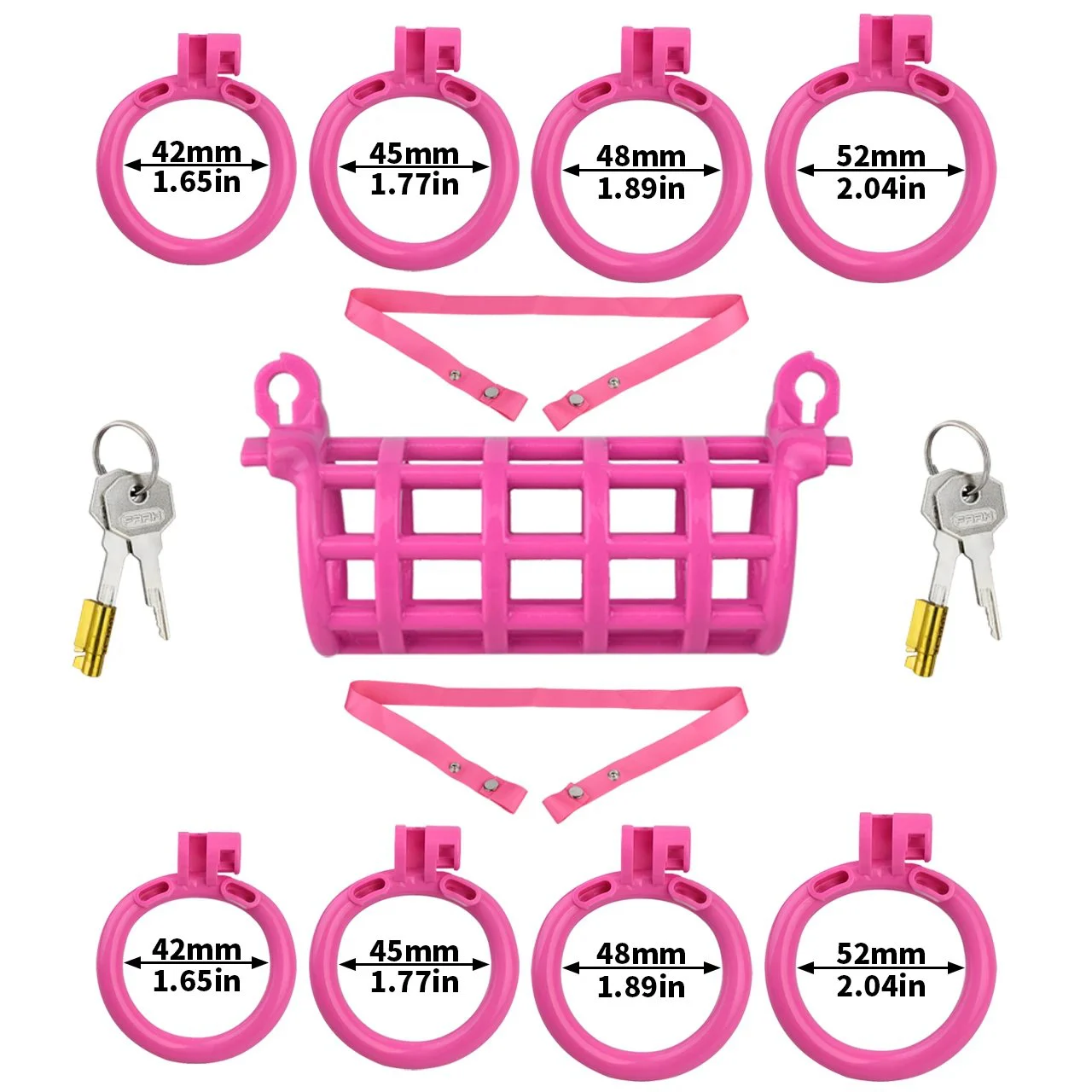 Doubled Head Chastity Cage, Sissy Chastity Cage for Gay Boy,chastity Cage for Men,sissy Chastity Cage Belt