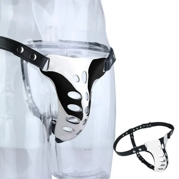 Adjustable Stainless Steel Male Chastity Cage Penis Lock for Male Restraint Sex Toy