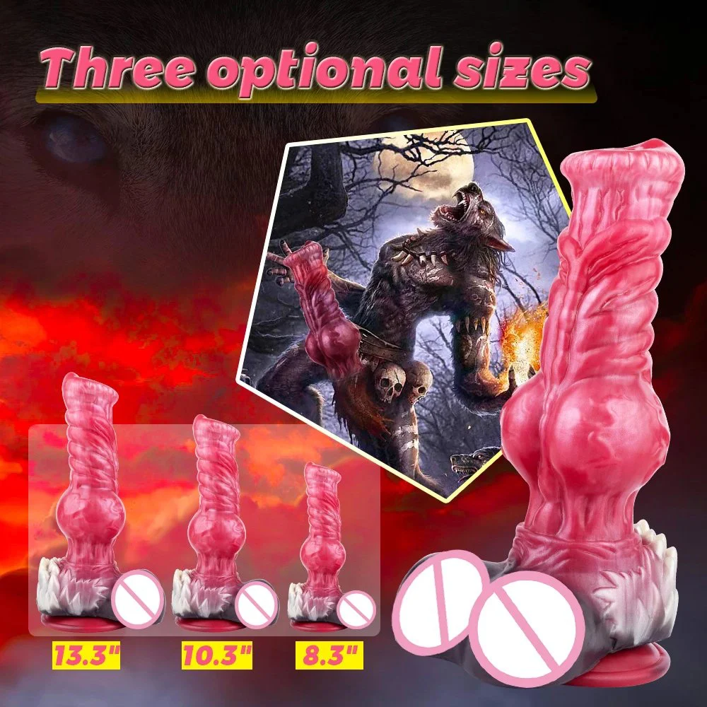 Different Sized Dildos Wolf King Animal Anal Plug Dog Knot Penis Sex Toys for Women