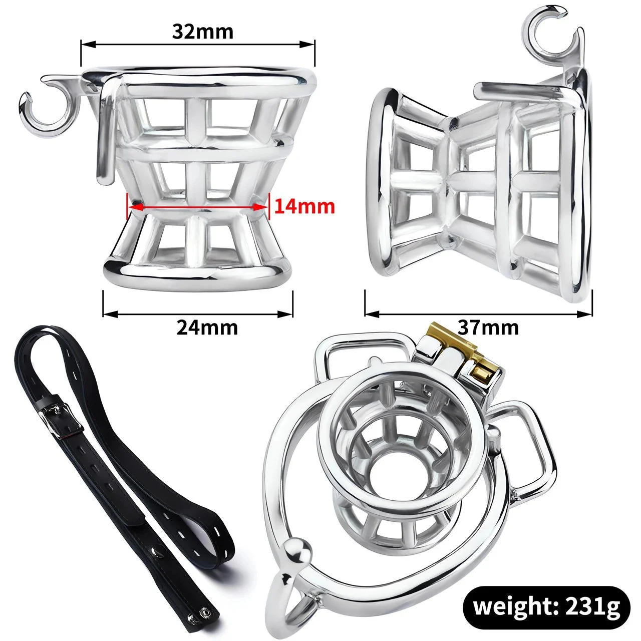 Men Bondage Cock Cage Detained Sissy Chastity Cage Male Penis Cage with Belt for Male Erect Denial Couples Sex Toys