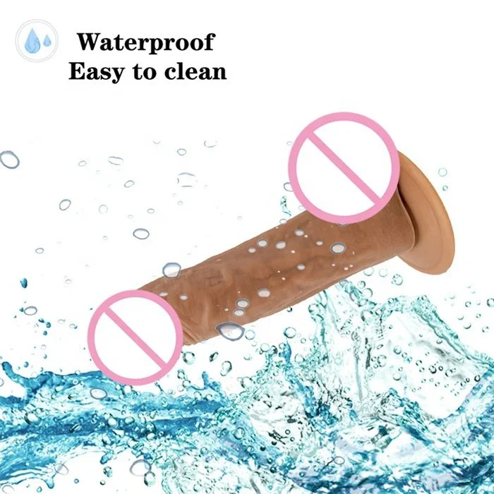 8 Inch Cross-Border Male Masturbation Toys Gay Sex Artificial Dildos Dong Soft Silicone PVC Material Huge Dildo Features