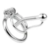Adult Cock Cages Sex Toy SM 304 Stainless Steel Western Sword Chastity Lock with a Hollow Threaded Catheter 3 Sizes Available