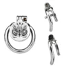 Built-in Flat Male Metal Chastity Lock with Owl Pattern and Urinary Catheter for Male Chastity Confinement Penis Cage