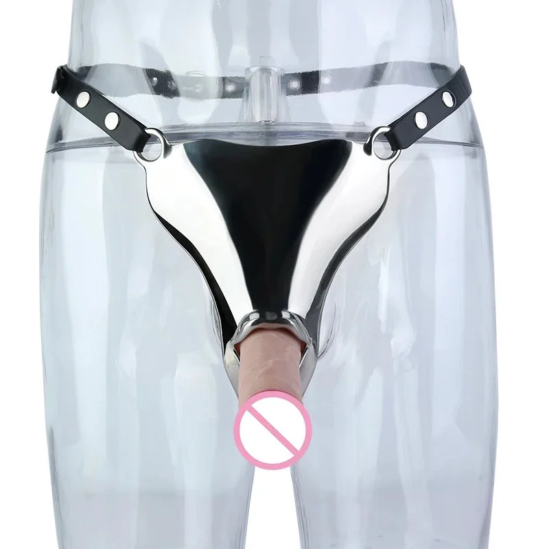 Men's Metal Underwear with a Unique Mouth-shaped Design Suitable for Power and Restraint Stainless Steel Sex Toys
