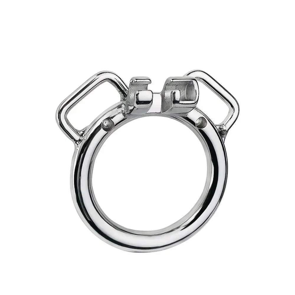 Chastity Cage Attachment Round curved Ring and Strap on Ring with 4 Active