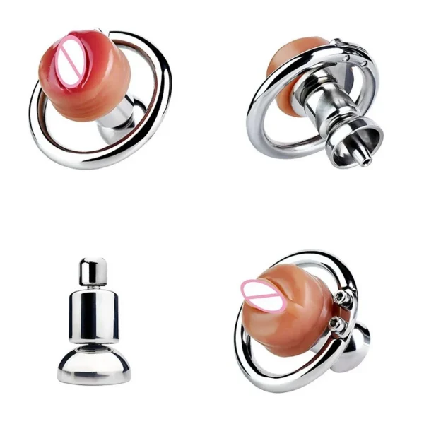 Metal Chastity Cock Cage with Screw DIY Cage Sissy Small Chastity Cage Male Inverted Cock Chastity