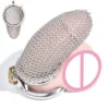 Metal Gauze Chastity Cage Male Mesh Locks Adult Man Cock Cage Prevent Masturbation