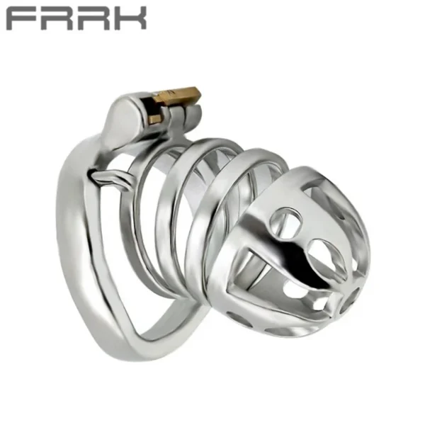 34CNew Male Chastity Lock Metal Smooth Breathable Adult Alternative Training Sex Products Sex Control Device