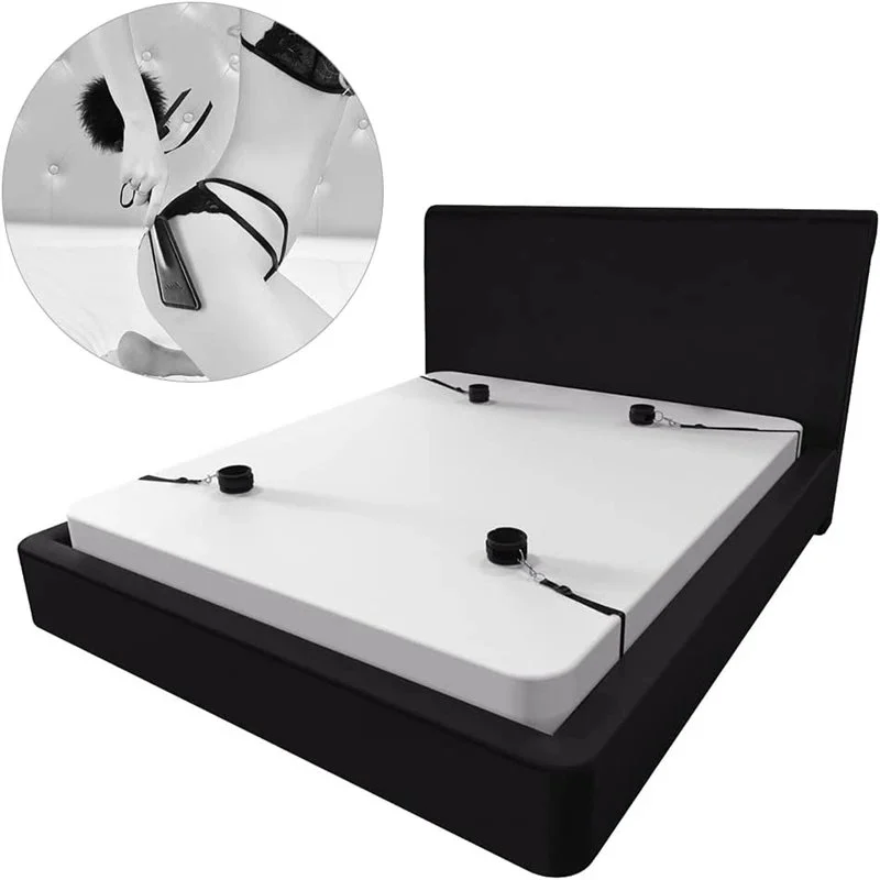 Lovers Flirting Sex Toy Restraint Kit Slave Sexy Under Mattress Restraint Bondage Set With Wrist Ankle Cuff