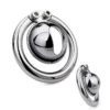 Mini Flat Chastity Cage Sissy Chastity Cage CBT Game Stainless Steel Chastity Devices Cage for Male