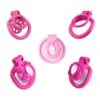 5 Style Pink Cock Cages 3D Print Resin ABS Cock Cage Male Chastity Device Penis Cage for BDSM Player