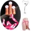 Chastity Cage Belt Attached Three Size Dildo,Male Negative Chastity Cage with Silicone Dildo,chastity Cage Steel,sissy Cock