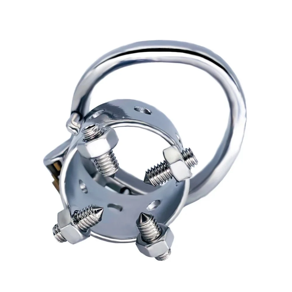 4cm Anti-ring Penis in Cage with Keyholder SM Sex Toys Man Metal Chastity Cage Chastity Device for Male