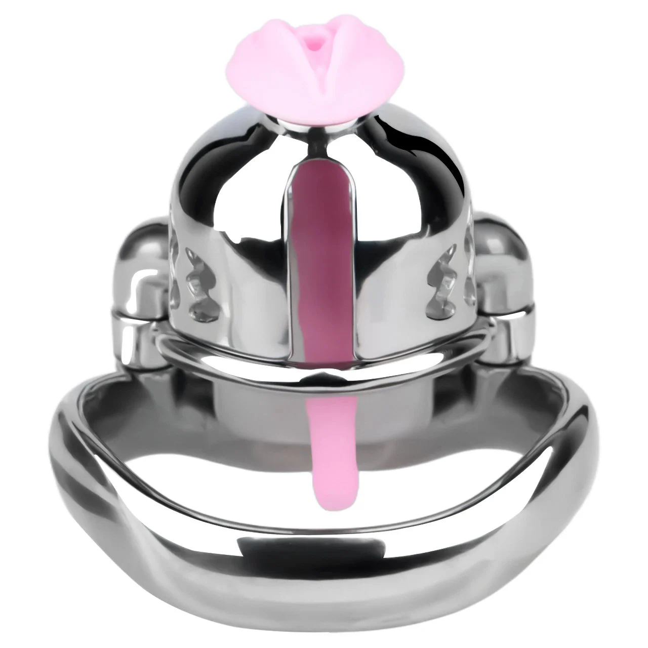 Catheter + Anti-Detachment Ring Male Chastity Erotic Toys Stainless Steel Metal Penis Chastity Cage Easy to Carry Penis Lock
