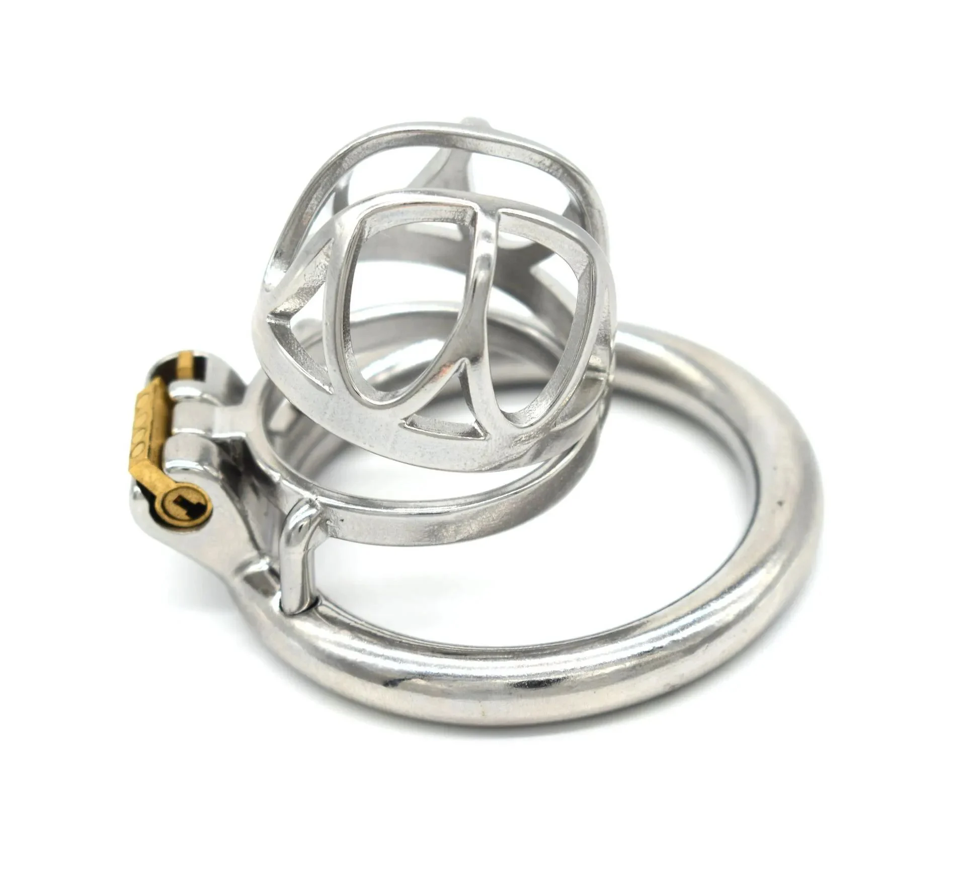 55mm 304 Stainless Steel Chastity Device Short Lock Penis Cage with Keyholder Male Sm Sex Toys for Adult