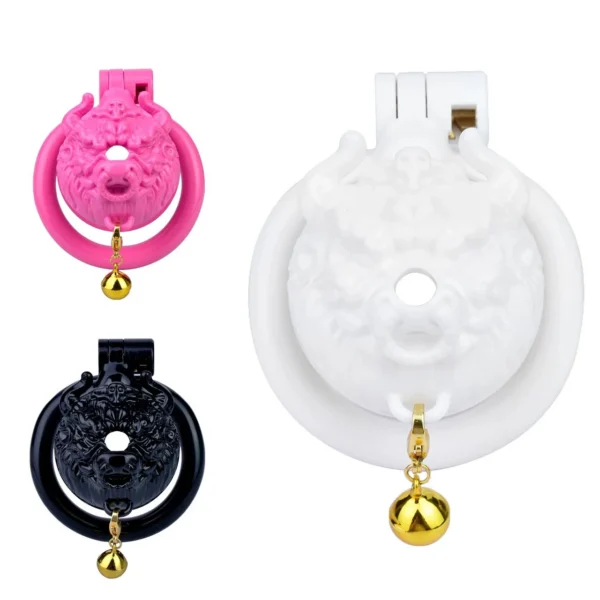 Cock Cage with Bell for Male Sex Games Glans Penis Training Tools Three Colors Cage