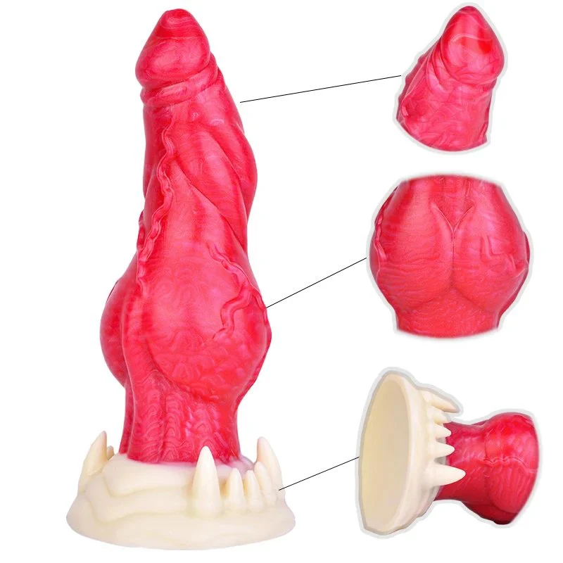 Realistic Dog Dildo with Big Knot Suction Cup Monster Dildos Anal Plug Toy Animal Dildo for Women Lesbian and Men