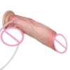 Realistic Inflatable Squirting Dildo 7.6''Soft Silicone Anal Clitic Stimulation Squirting Cock Ejaculation Sex Toy for Woman