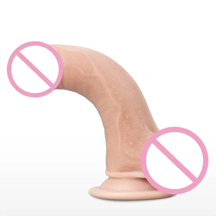 Realistic Double Tpe Soft Outside Body Safe Dual Density Easily Bended Strong Suction Cup Dildo