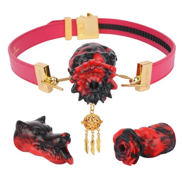 New Couples Flower Gag Dog Mouth Plug Silicone Breathable Rose Ball Open Mouth Bondage Gags Oral Fixation BDSM Adult Sex Toys