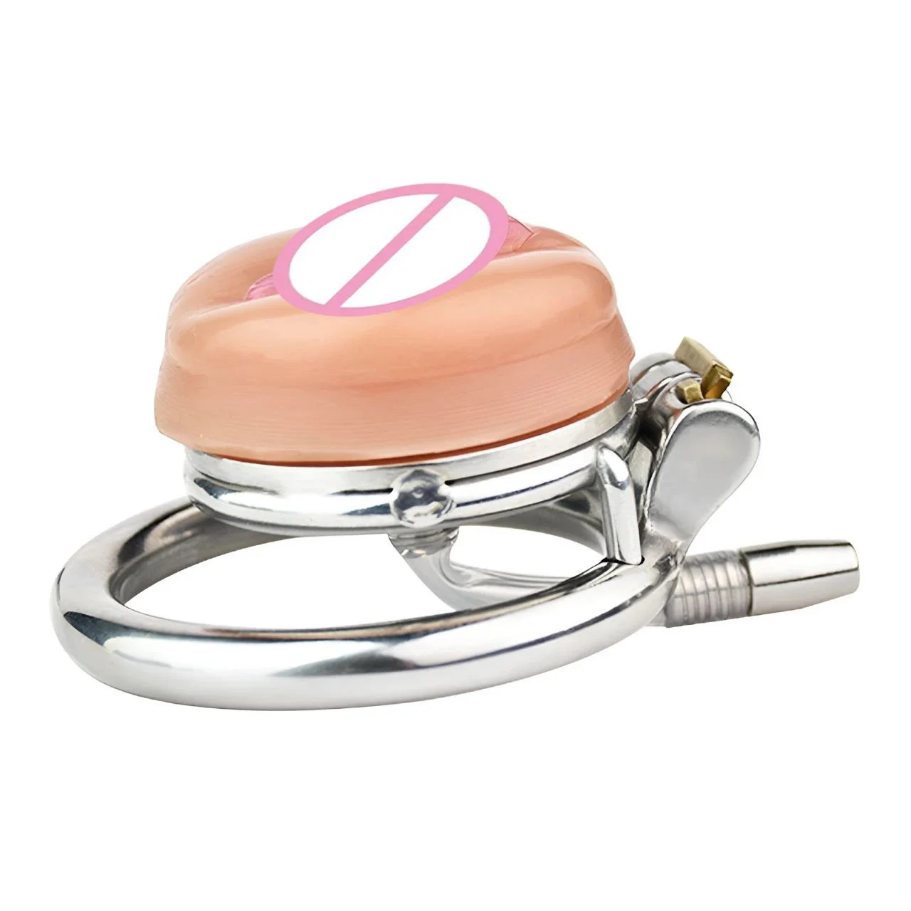 Male Bird Cages Circle Arc Ring Chastity Lock Devices With Simulation Clitoral Head Bondage Lock for Man Sex Toy