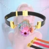 New Neon Color Adult Sex Toys Silicone Mouth Plug Horizontal and Vertical Belts in Three Colors Are Available Thorned Desire Gag