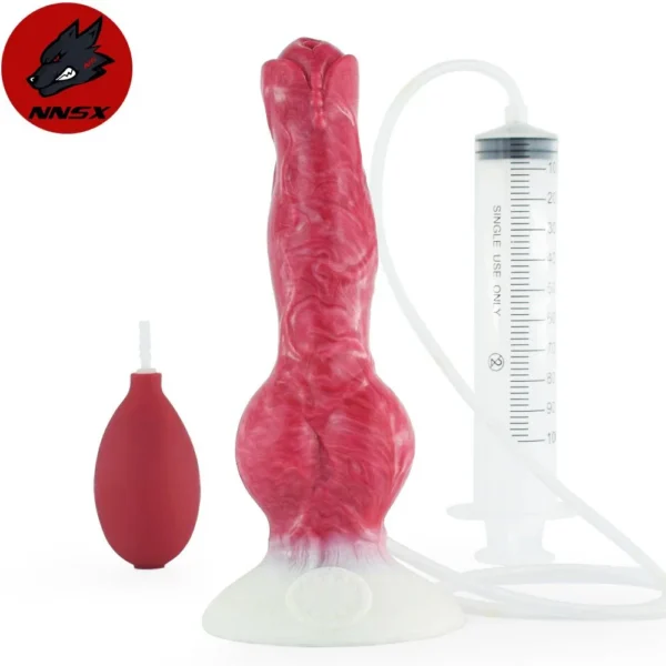 Fantasy Adult Animal Dog Knot Ejaculation Dildo Realistic Squirting Cock Anal Plug Dildo Sex Toys for Women Man Masturbator