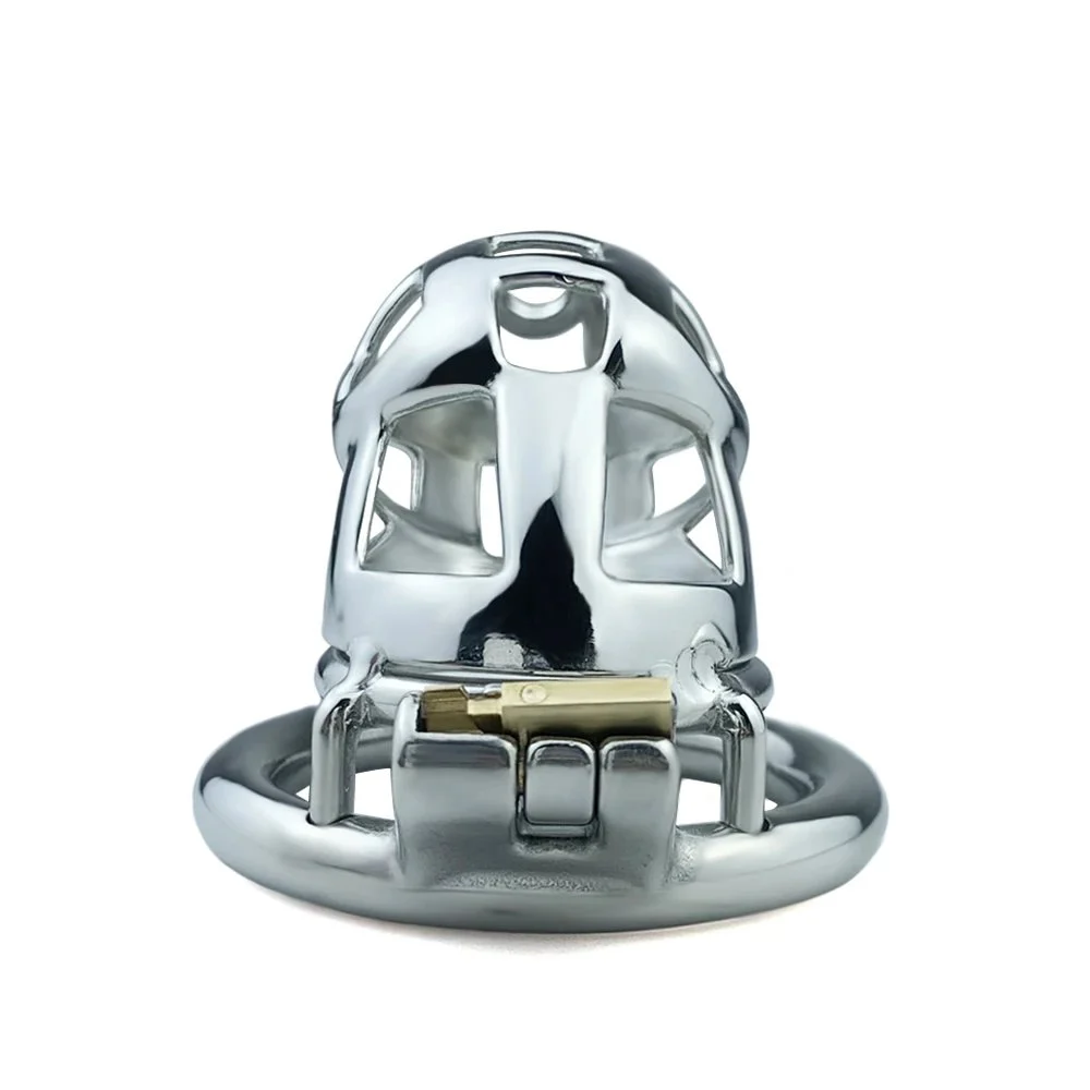 Male Chastity Cage 304 Stainless Steel, 65mm Tall, Four Sizes Ring Metal Sex Toy for Men