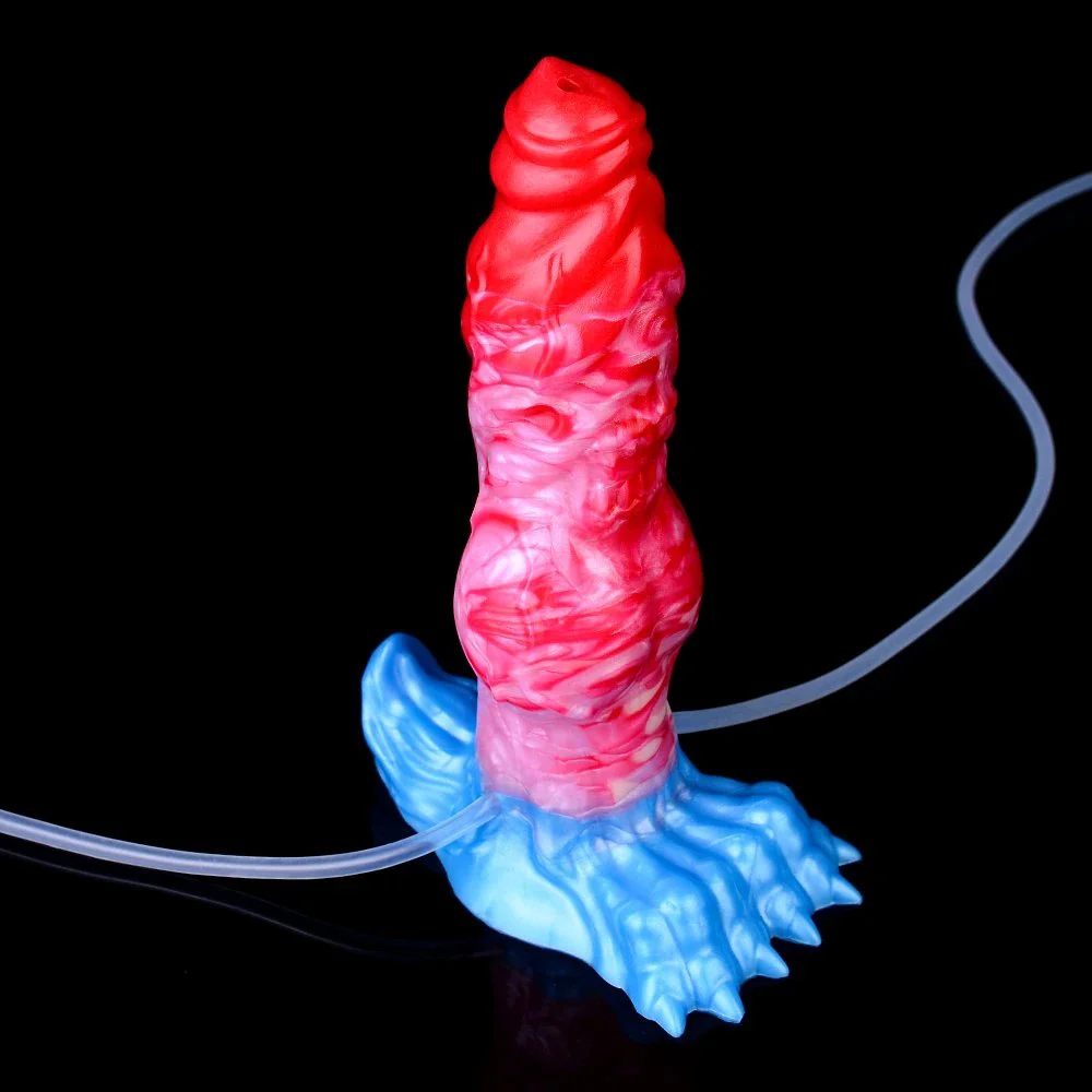 Fantasy Dragon Dildo New Silicone Soft Inflatable Water Spray Simulated Intercourse Dildo Gay Adult Anal Plug Penis Sex Toy