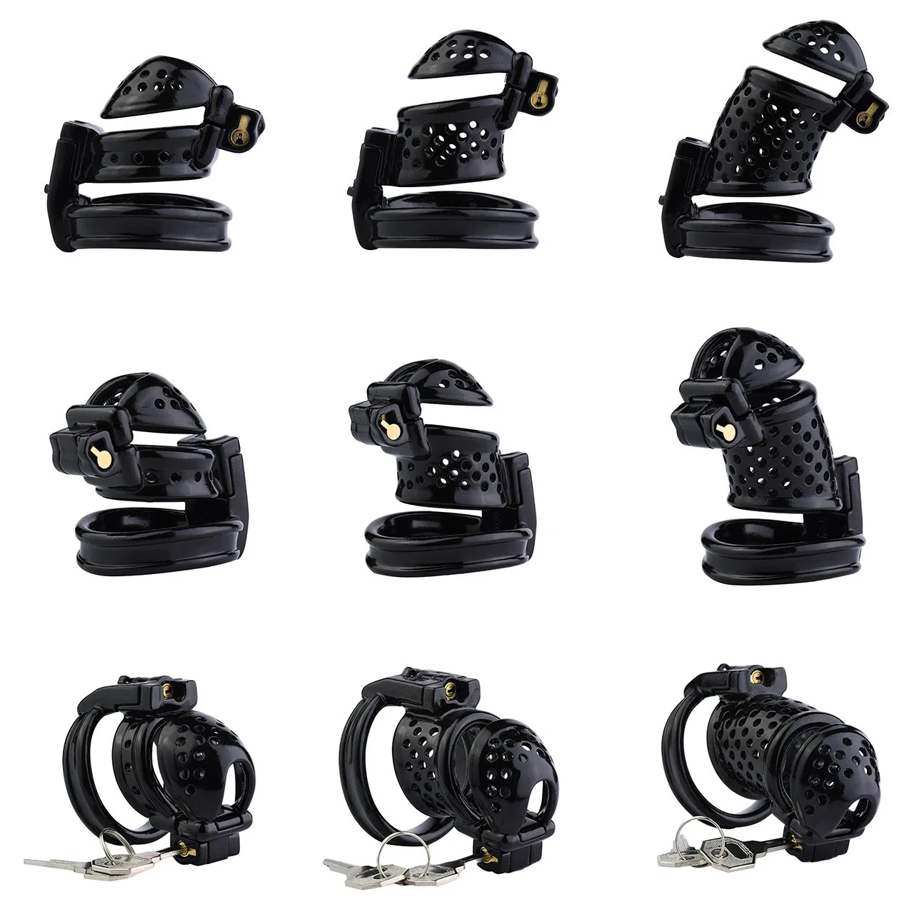 Male Cock Cage Chastity Device Chastity Cock Cage Device with 3 Active Sizes Rings Adult Sex Toy for Men Penis Exercise