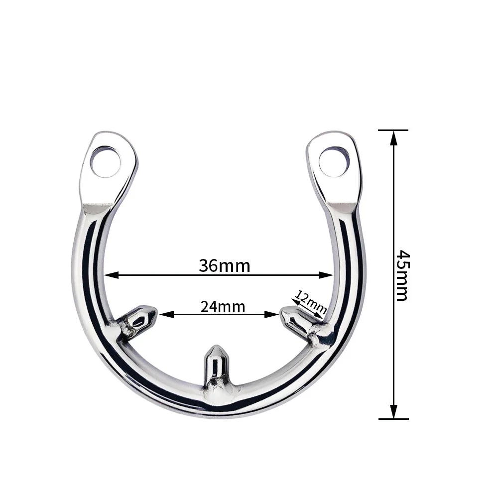 Catheter and Anti-falling Ring Metal Chastity Cage Device Sissy Chastity Cage Urethra Chastity Metal Ring