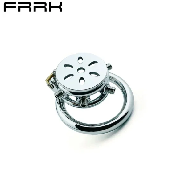 Male Penis Control Removable Chastity Cage Metal Stainless Steel Chastity Lock Hollow Flat Cage Adult Sex Toys
