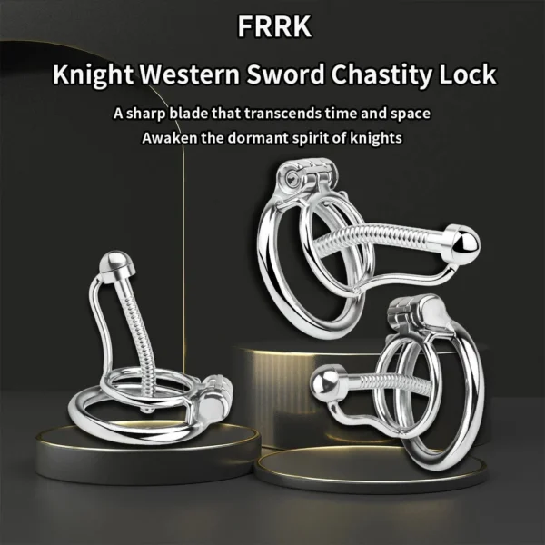Men's Chastity Cage with Removable Urethra Dilator, Chastity Cage Chastity Belt Invisible Safety Ring Sex Toy for Men