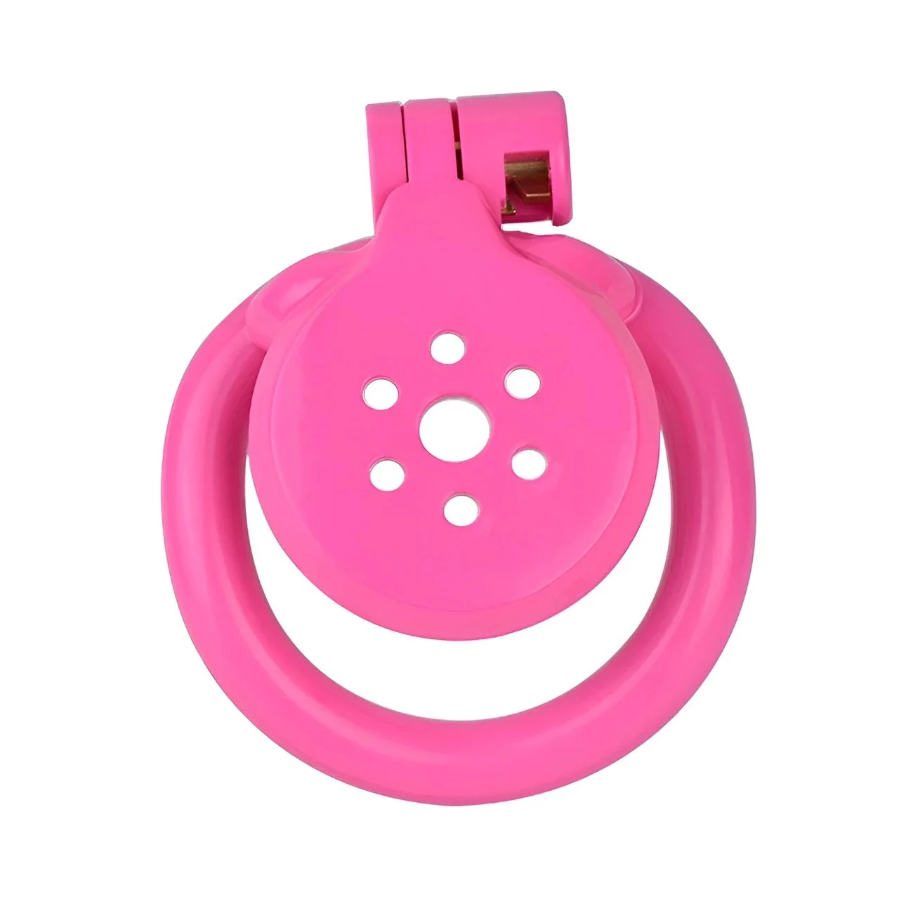 pink Cock Cage Flat Chastity Cage Super Small Penis Ring Sissy Chastity Cage Locked in Male Chastity Device with 4 Ring