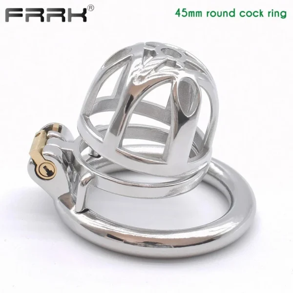 Male Chastity Device Metal Cock Cage Stainless Steel Penis Rings Sissy Erect Denial Bondage Her Control Fetish Sex Toy